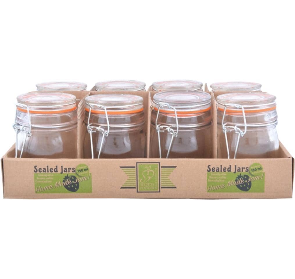 Esschert Design Bocaux à conserves 160 ml, 8 Pièce/s