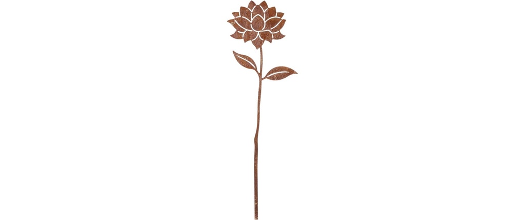 Esschert Design Figure décorative Dahlia Acier doux aspect rouille 37 cm