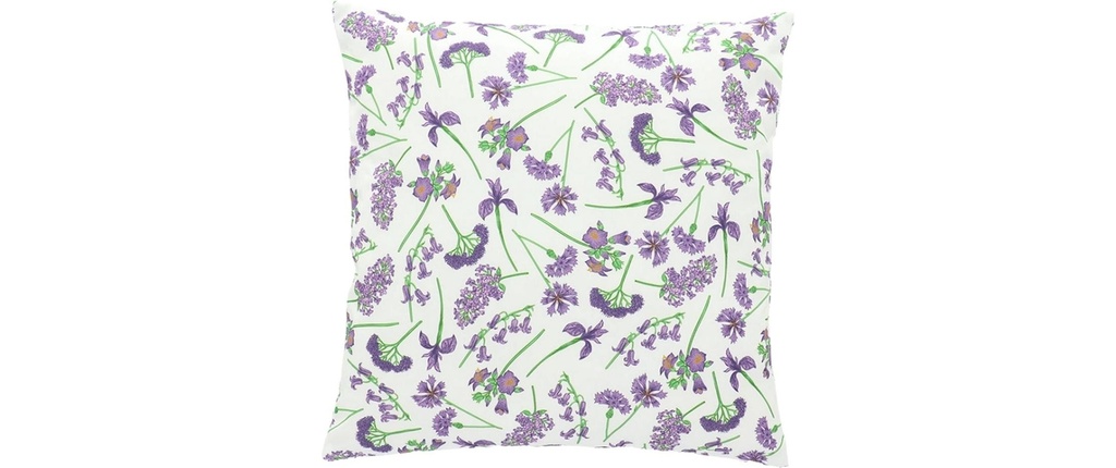 Esschert Design Coussin d'extérieur fleurs 49 x 49 cm, Violet