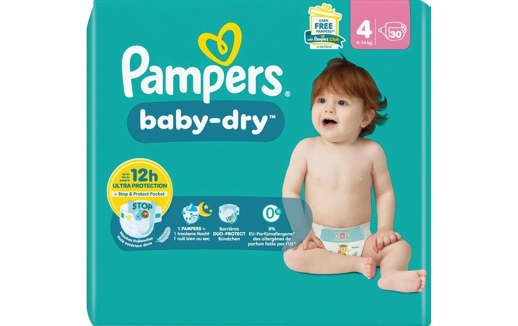 Pampers Couches Baby Dry Taille 4
