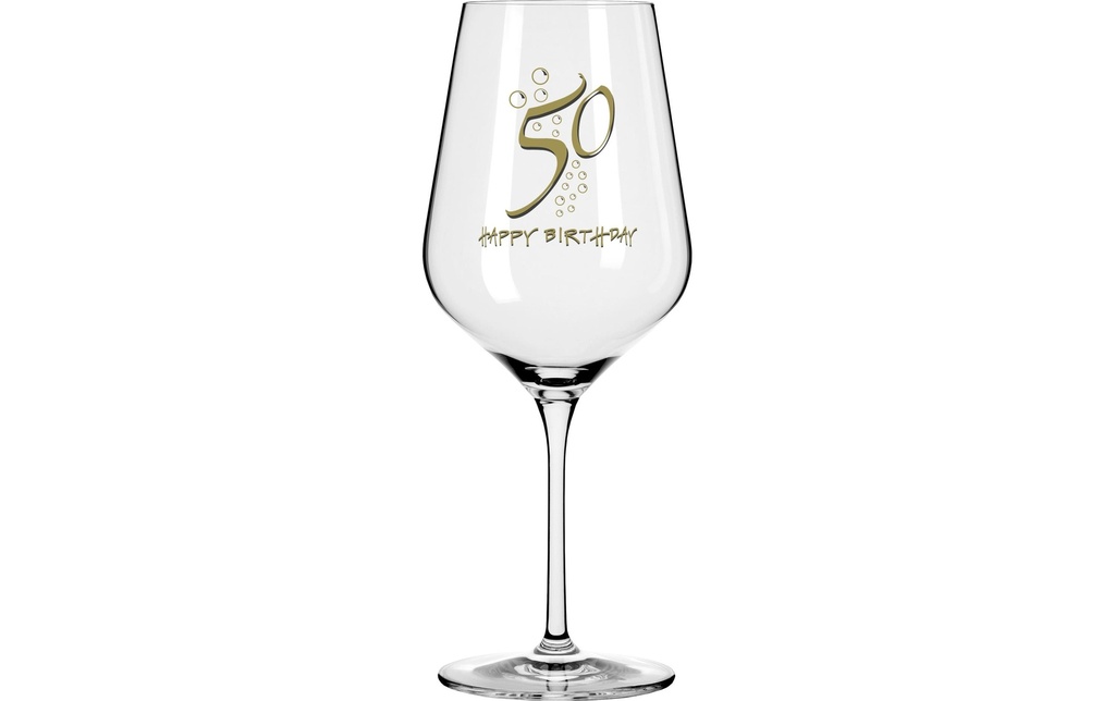 Wate Verre à vin Happy Birthday 50
