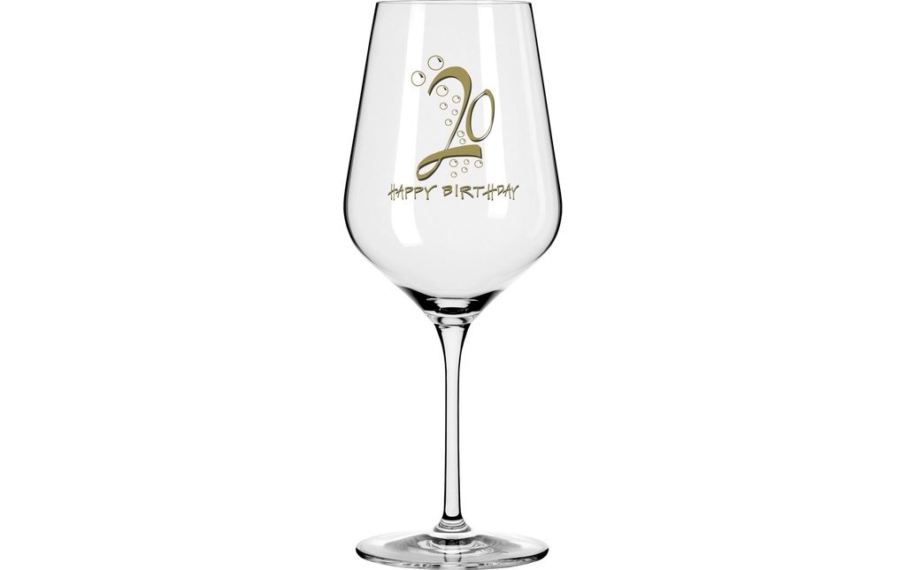 Wate Verre à vin Happy Birthday 20