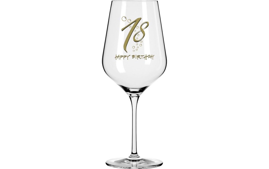 Wate Verre à vin Happy Birthday 18