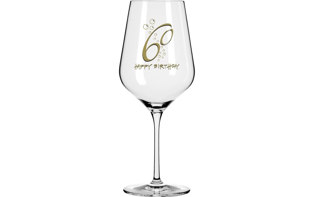 Wate Verre à vin Happy Birthday 60