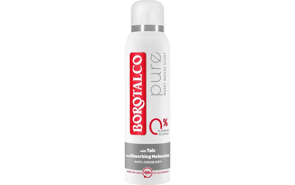 Borotalco Déodorant en aérosol Pure Musky Breeze 150 ml