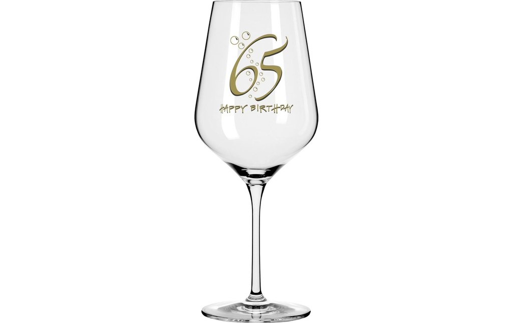 Wate Verre à vin Happy Birthday 65