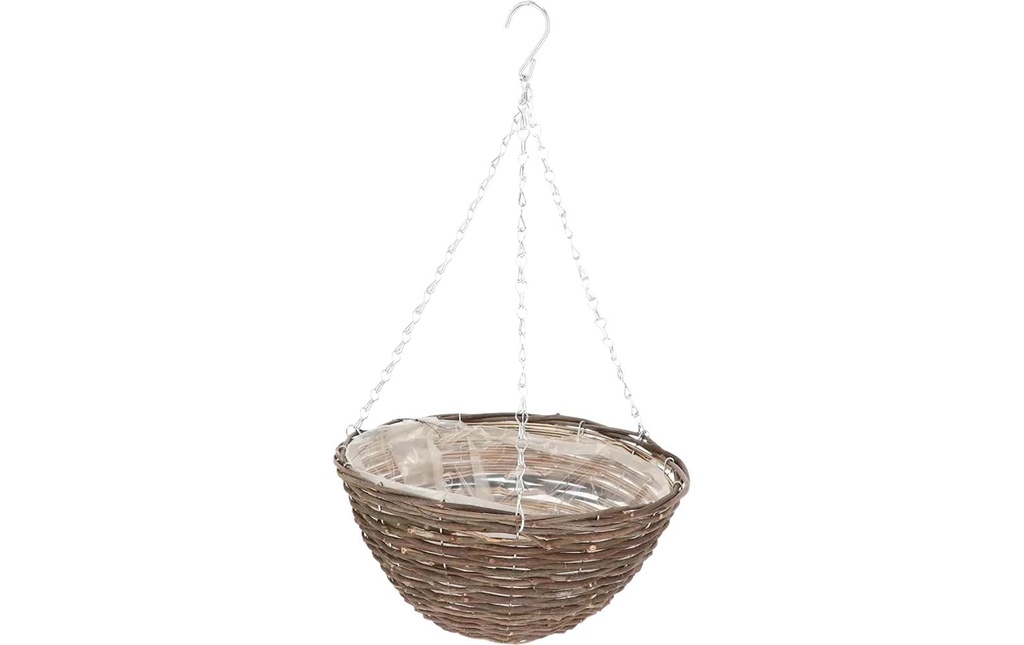Esschert Design Panier suspendu Saule tressé 30 cm