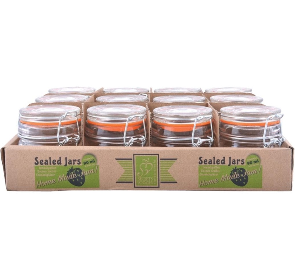 Esschert Design Bocaux à conserves 90 ml, 12 Pièce/s
