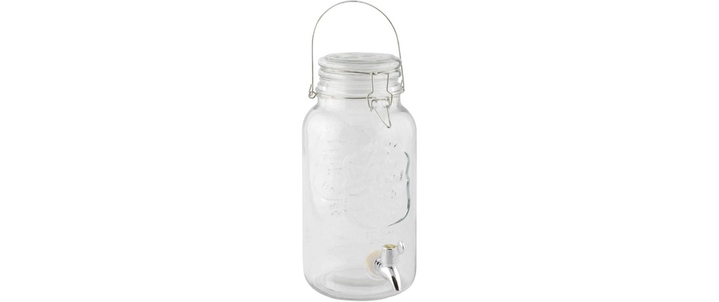 Esschert Design Distributeur de jus Fresh 3.6 l avec robinet de soutirage et anse en fil métallique