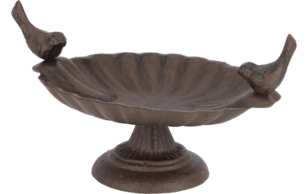 Esschert Design Abreuvoir pour oiseaux avec pied, 2 oiseaux