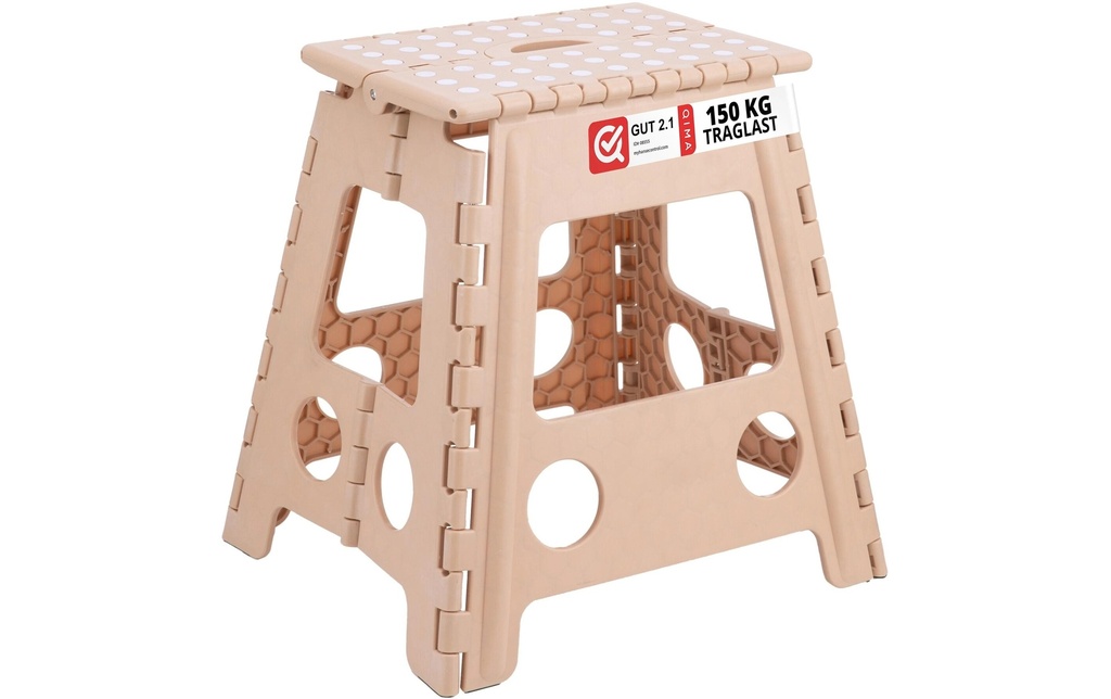 relaxdays Tabouret pliant XL, beige