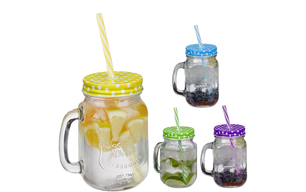 relaxdays Gobelet 500 ml, 4 pièces