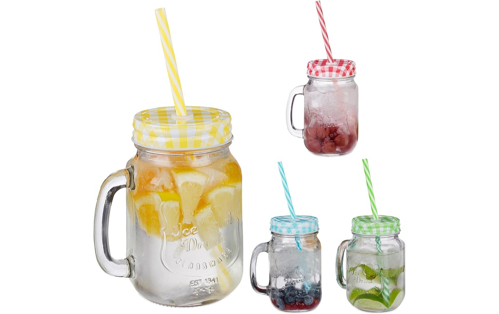relaxdays Gobelet 500 ml, 4 pièces