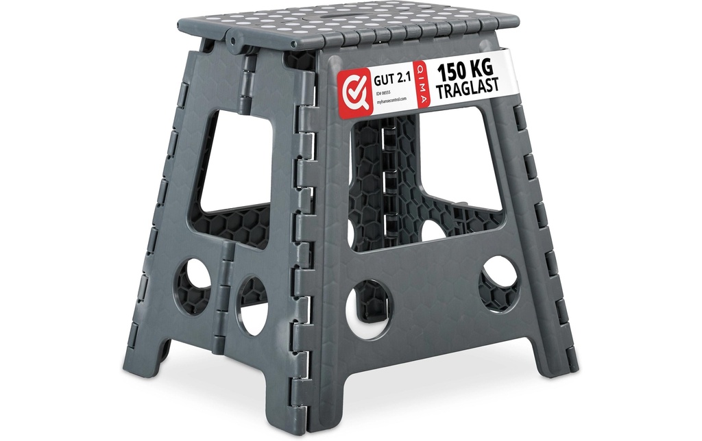 relaxdays Tabouret pliant XL, anthracite