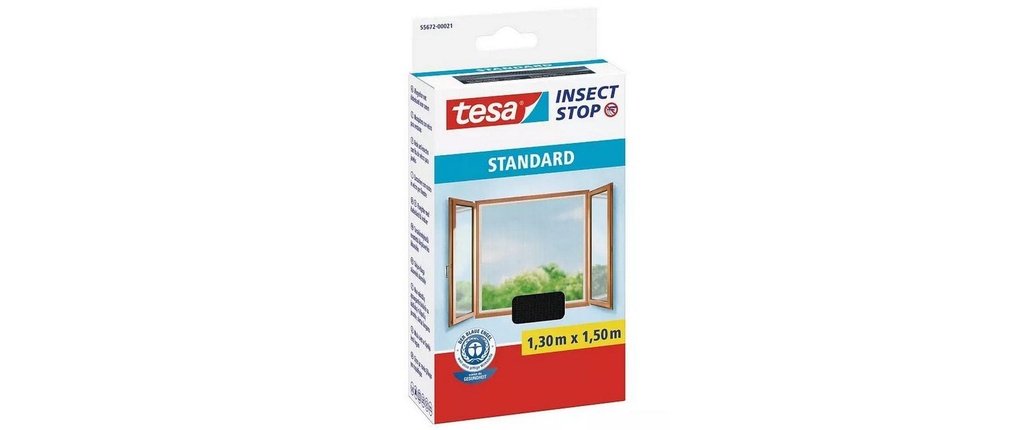 tesa Moustiquaire -Set standard, 3x 1.3 m x 1.5 m, Anthracite