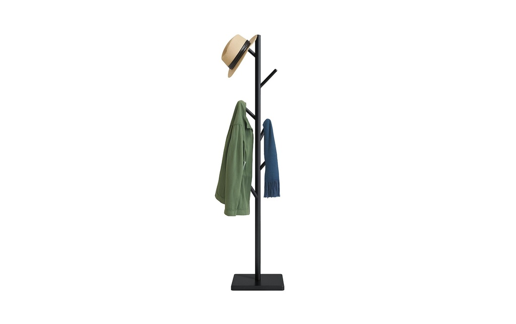 relaxdays Porte-manteau Bambus Noir