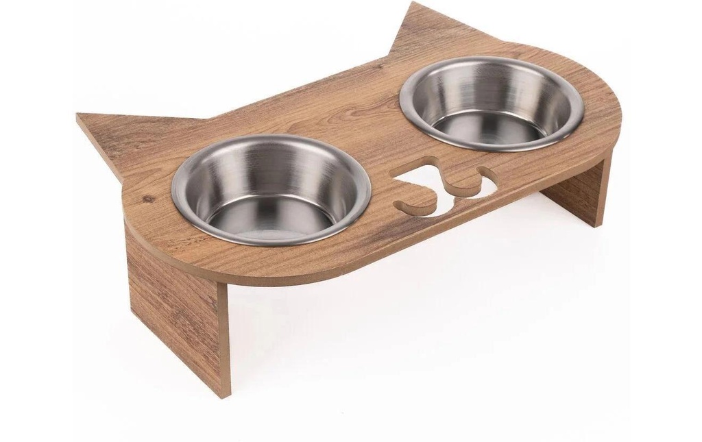 Paws & Whiskers Barre d'alimentation avec écuelles Apvm4