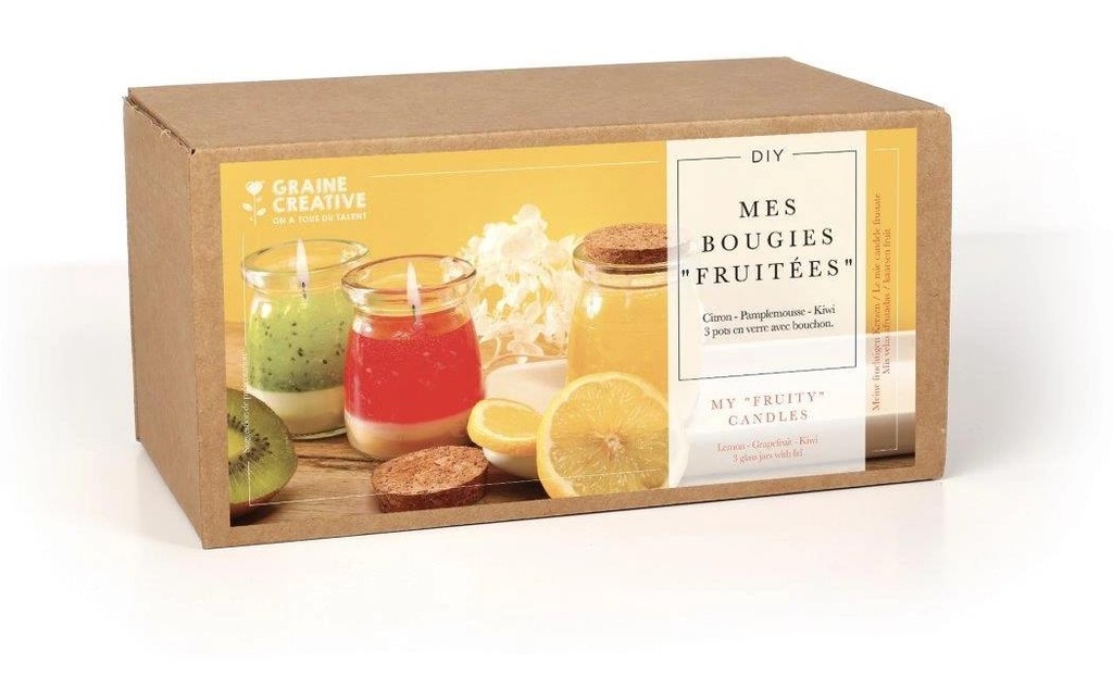 Graine Créative Kit de bougies DIY Fruits Multicolore