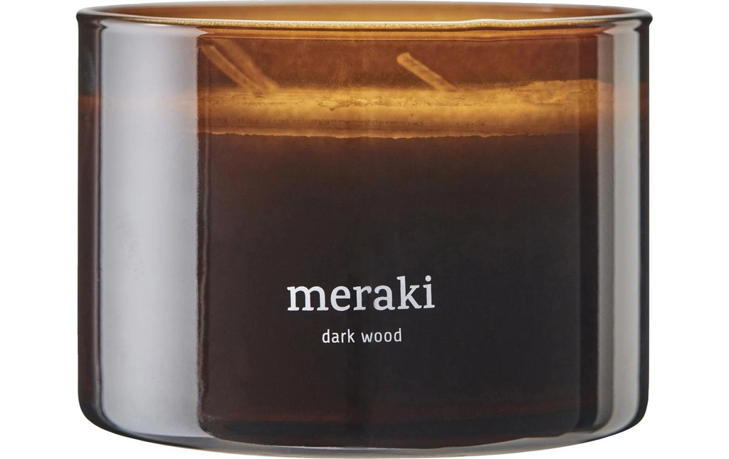 meraki Bougie parfumée Bois foncé en bocal, 340 g