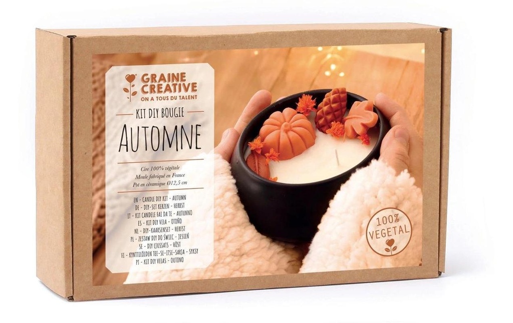 Graine Créative Kit de bougies DIY automne Récipient en céramique