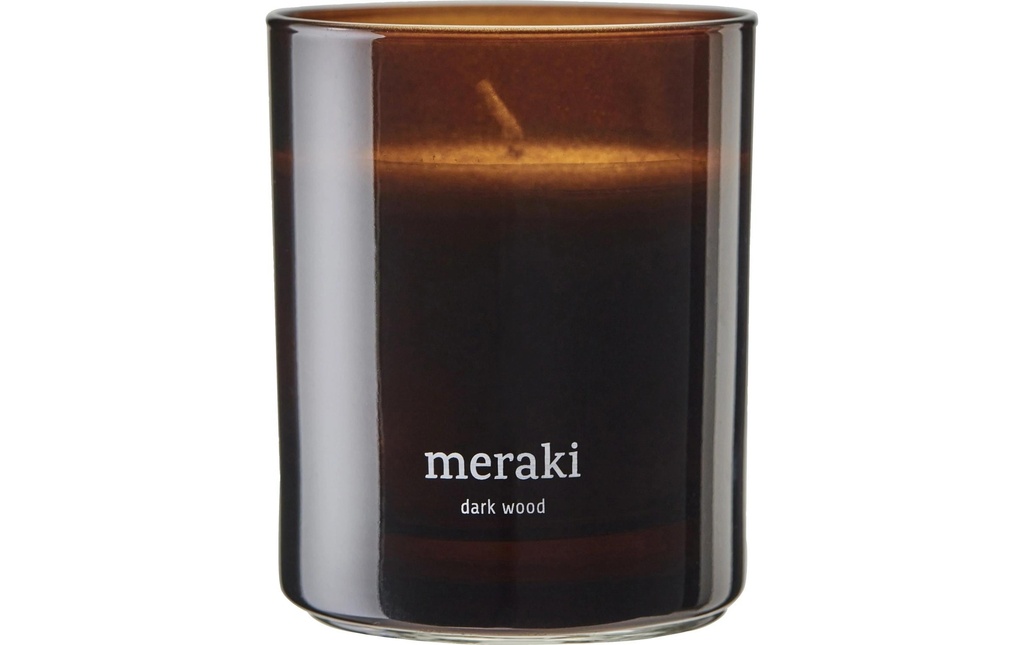 meraki Bougie parfumée Bois foncé en bocal, 200 g