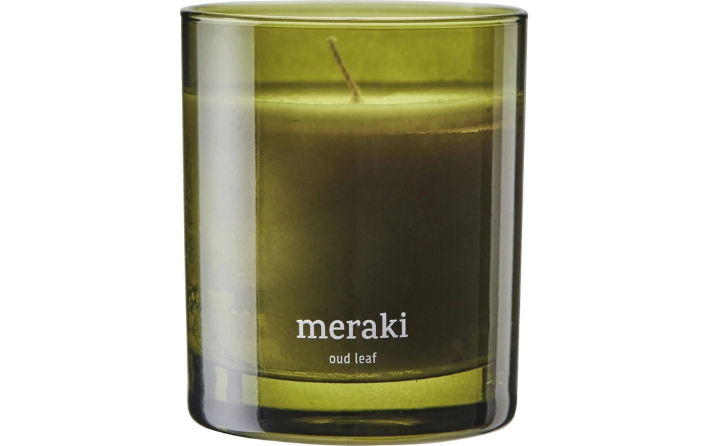 meraki Bougie parfumée Feuille de oud en bocal, 200 g