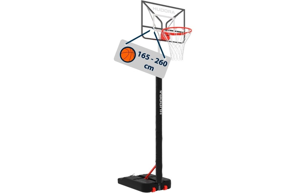 Hudora Pied de basket-ball Roco 205/260 gris