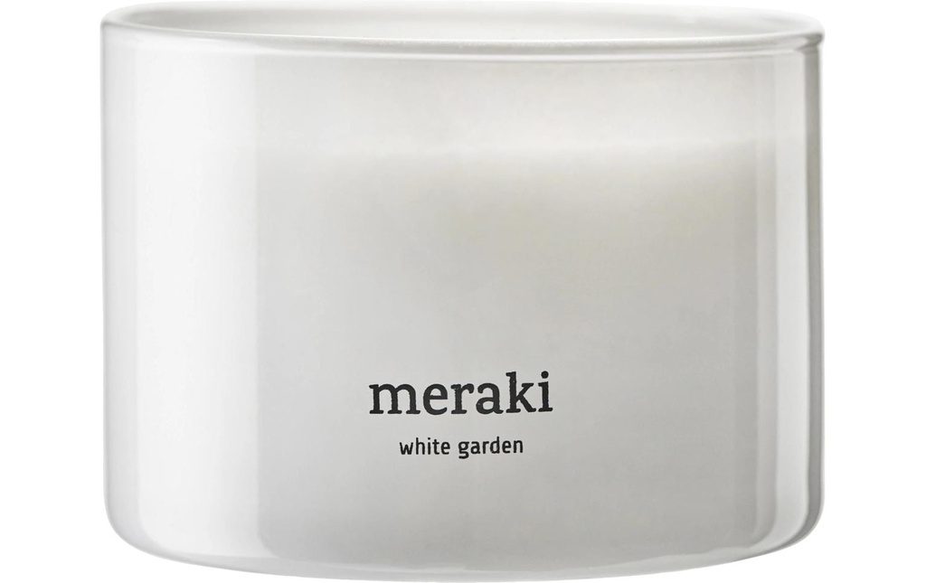 meraki Bougie parfumée Jardin blanc en bocal, 340 g