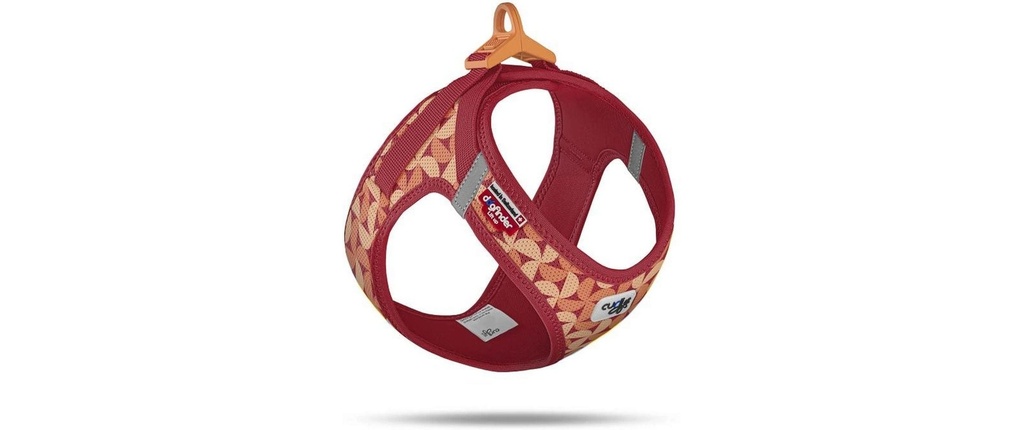 curli Harnais Gilet Air-Mesh LE26 2XS Semi Circle Rouge