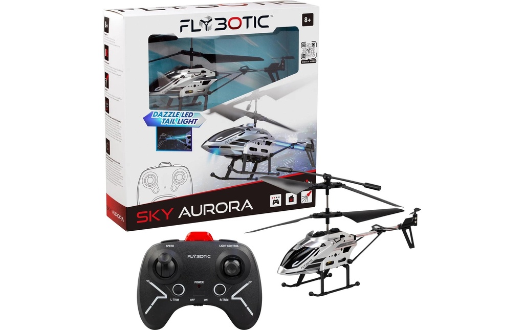 Silverlit Hélikoptère Sky Aurora, IR feu arrière LED, batterie,