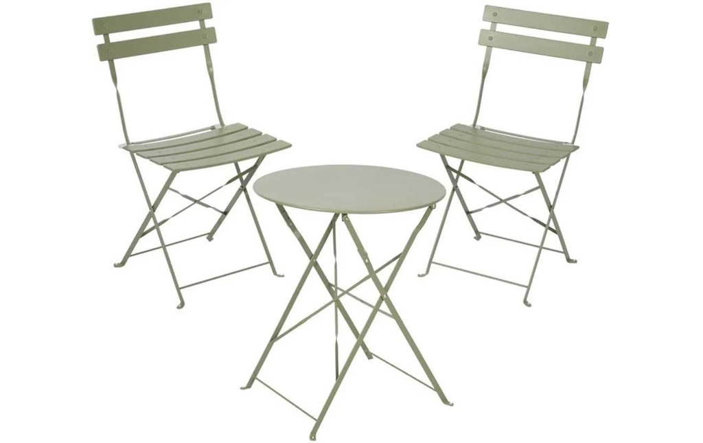 Schou Set de bistrot Sam 42 x 46 x 80cm – Vert