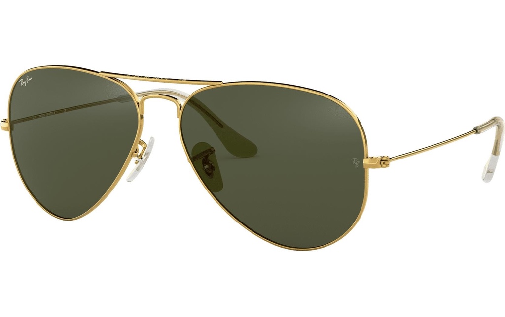 Ray-Ban Lunettes de soleil Aviator Large Metal Arista, Or/vert