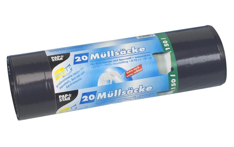 Weita Sac à ordures ménagères Papstar 150 l, 20 Pièce/s