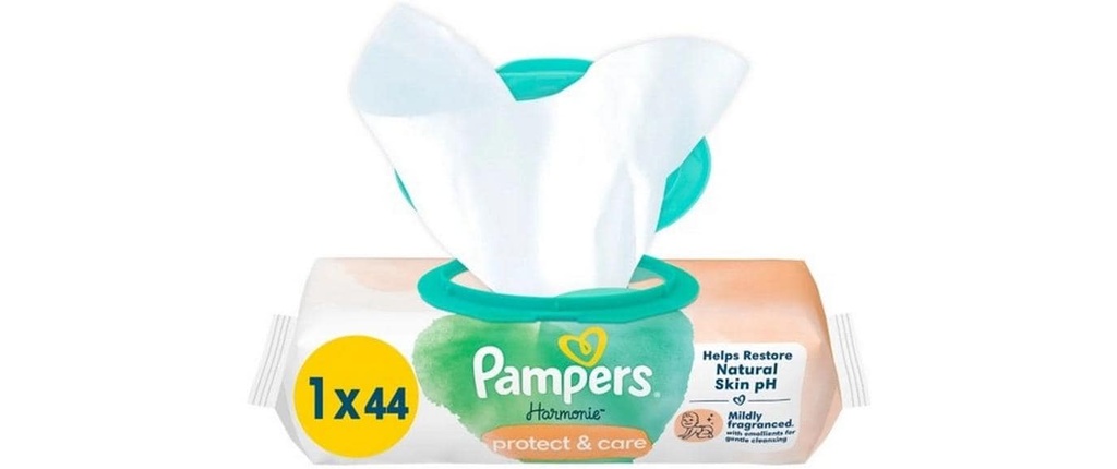 Pampers Lingettes humides Harmonie Protect 44 pièces