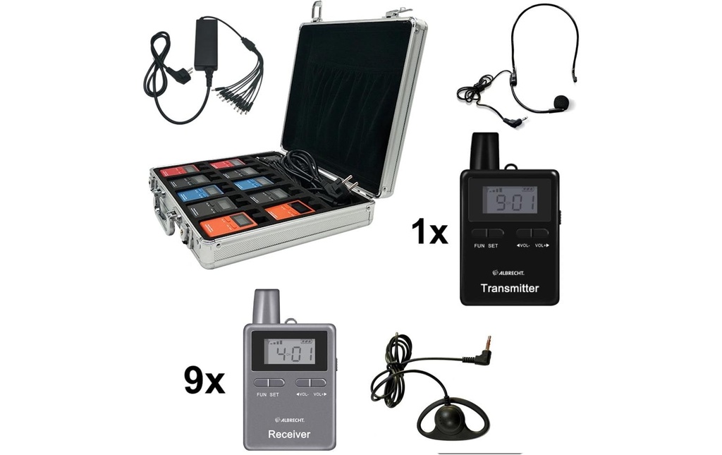 Albrecht Kits d’appareils radio Tour Guide ATR 400 Set de 10 pièces dans un coffret