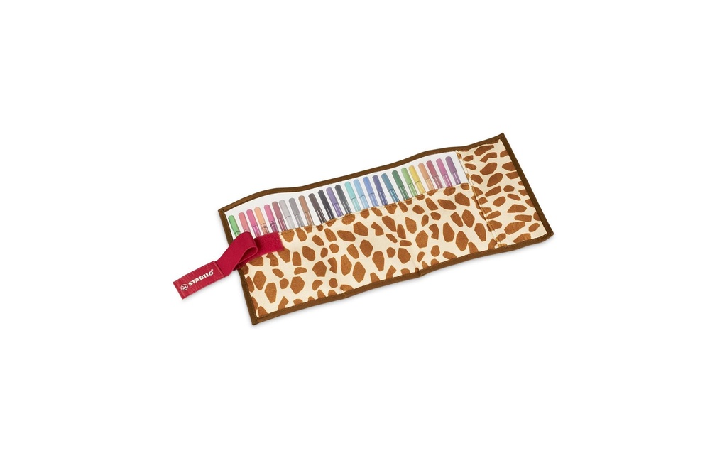 STABILO Pen 68 étui à rouler girafe (25 pces)