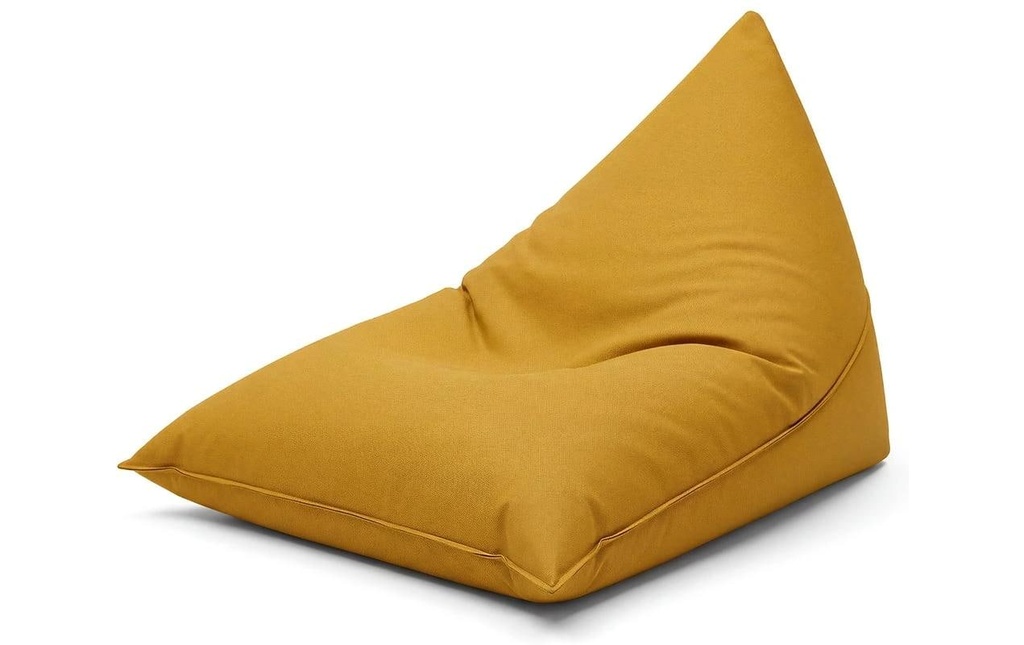 Urbanara sac pour s'asseoir Basic-Outdoor Triangle, 300 l, jaune moutarde