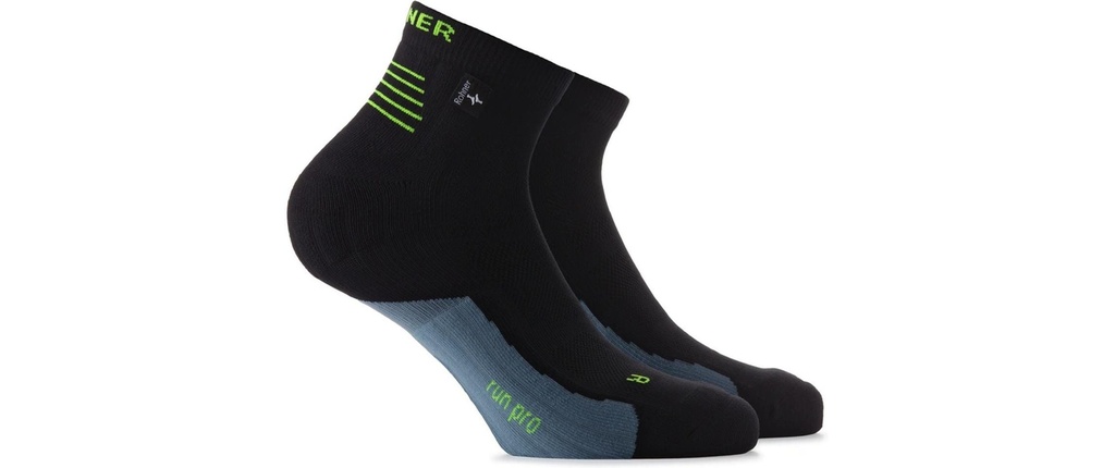 Rohner Socks Run Pro G/D Noir, taille 36-38