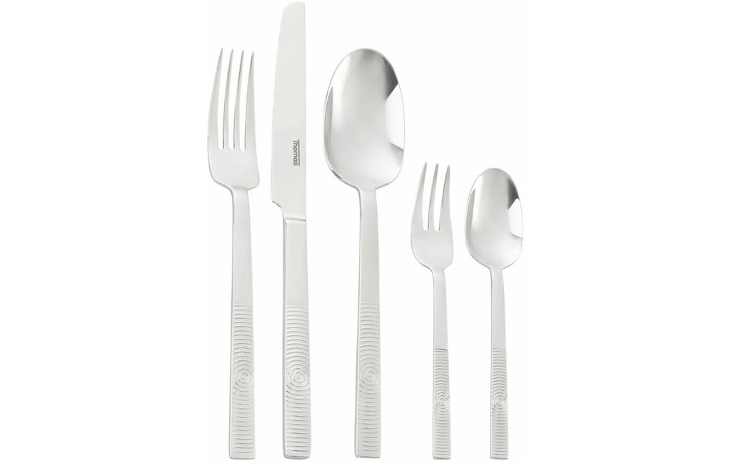 THOMAS Circle Acier inoxydable brillant Set de couverts 30 pièces, Argenté
