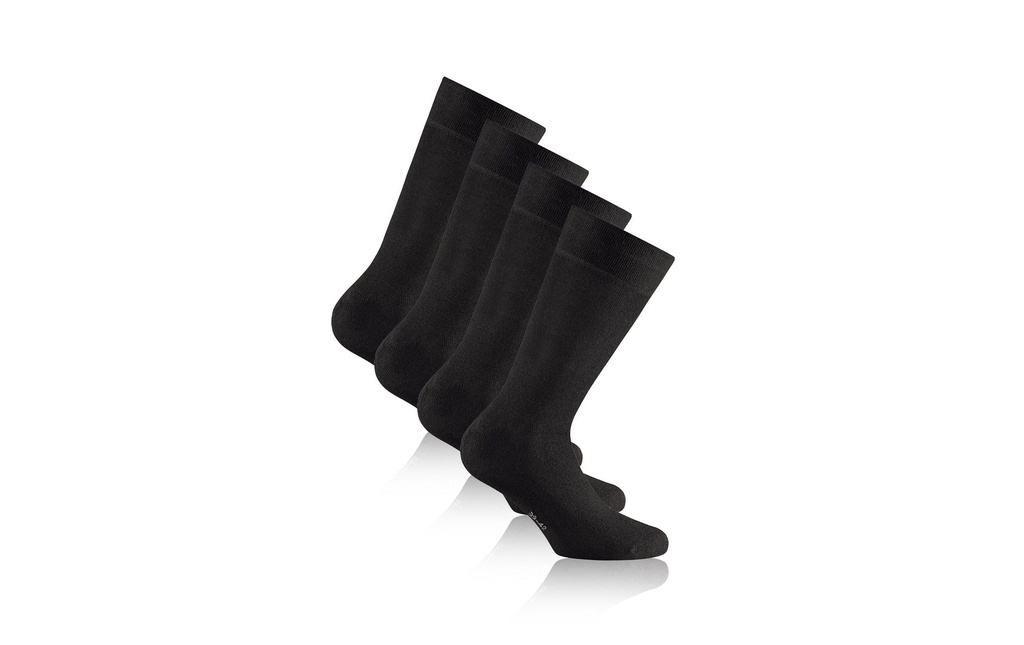 Rohner Socks Chaussettes en bambou Noir paquet de 2