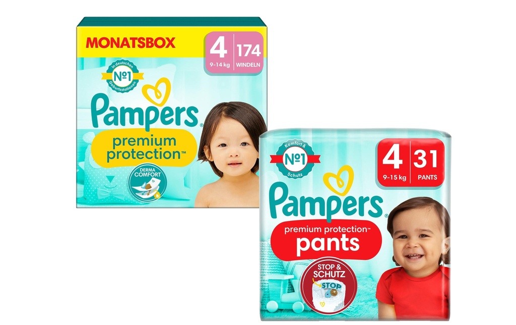 Pampers Couches Premium Protection Maxi & Pants Taille 4