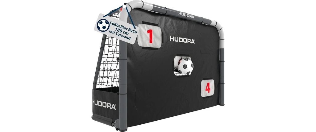 Hudora But de football Roco 180 avec mur de but