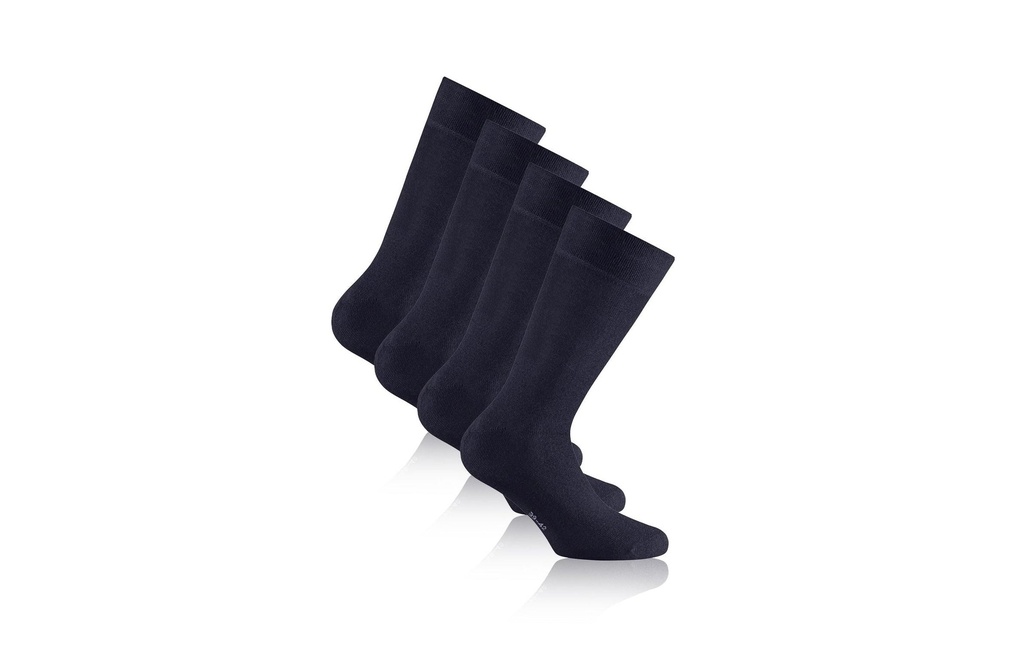 Rohner Socks Chaussettes en bambou Bleu foncé paquet de 2