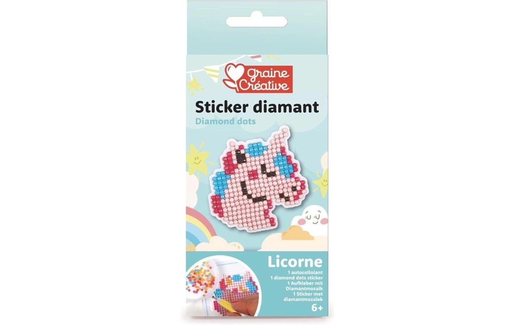 Graine Créative Kits de bricolage Mosaïque Daimond Painting Kit d'autocollants Licorne