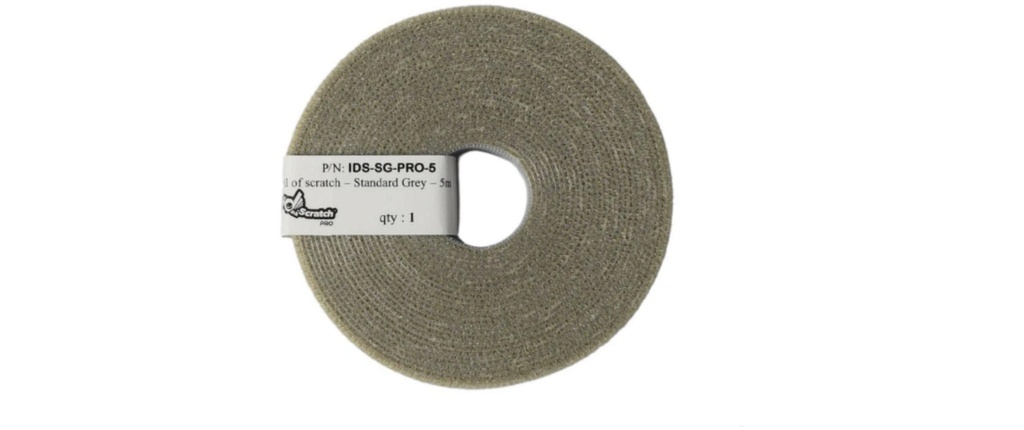 Patchsee Rouleau de bande auto-agrippante ID-SCRATCH-PRO Gris