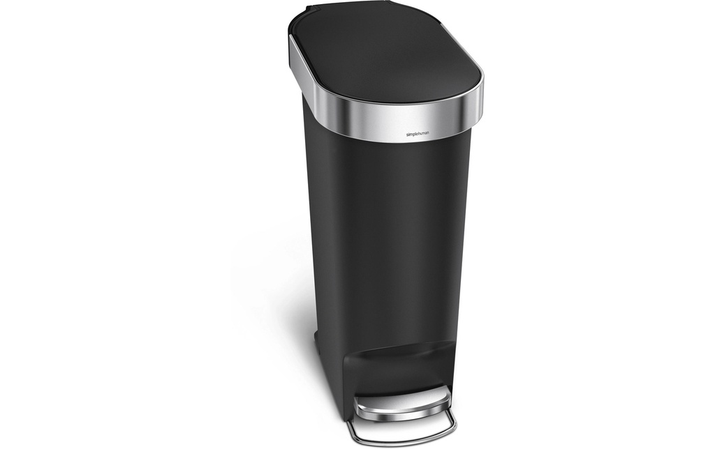 Simplehuman Poubelle à pédale Slim Step Can 40 l Noir