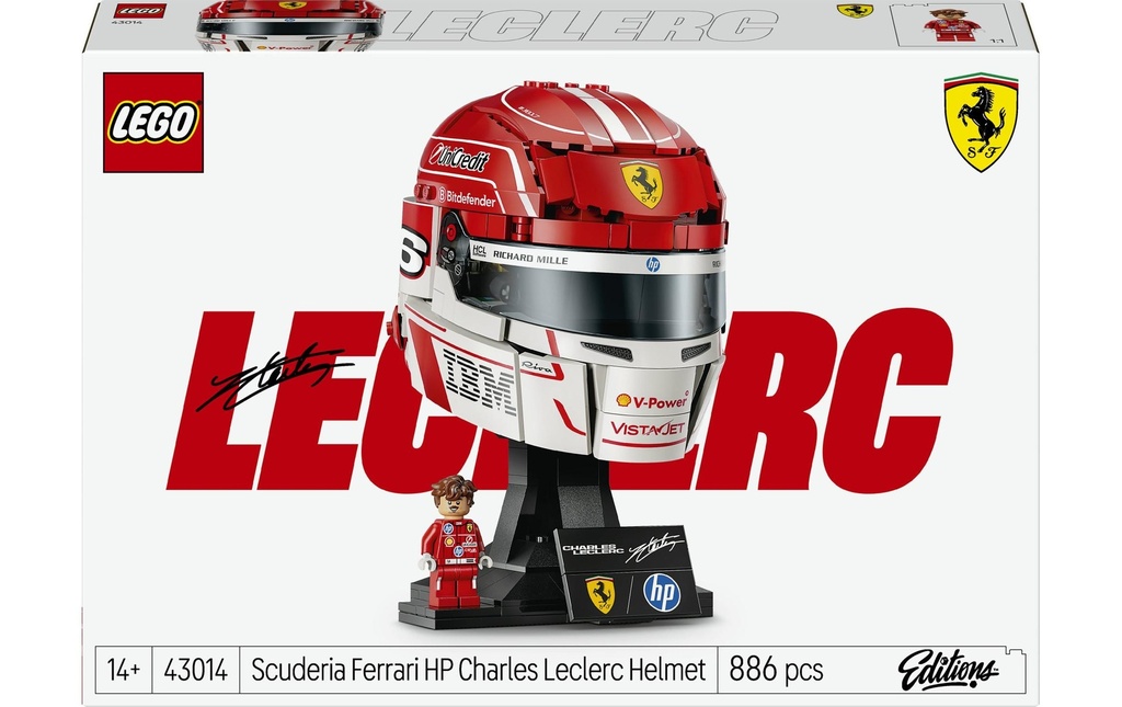 LEGO® Editions Scuderia Ferrari HP Casque de Charles Leclerc 43014