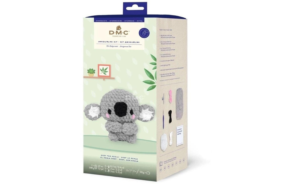 DMC Kit de crochet Amigurumi XL Dozy le koala 16.5 cm