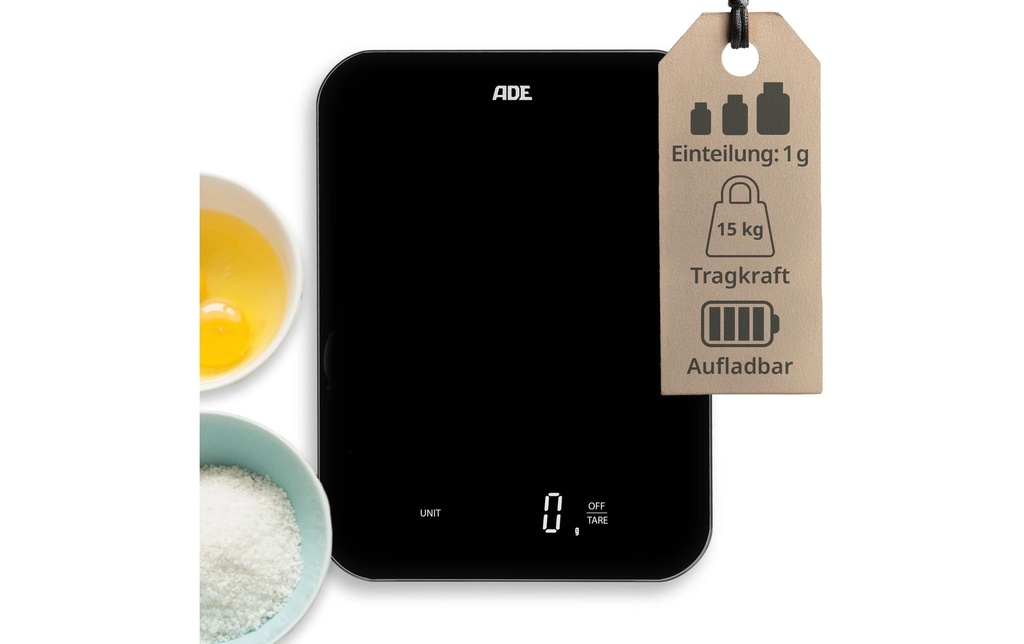 ADE Balance de cuisine Tessa KE2301-1 Noir