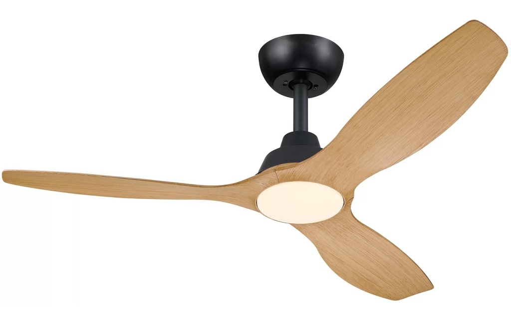 Philips Ventilateur de plafond LED Olas 35W, noir / bois